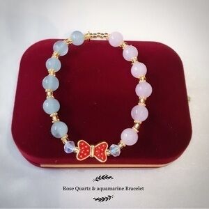 COPY - rose quartz & aquamarine Bracelet